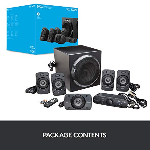 Logitech Z906 5.1 Surround Sound Speaker System - THX, Dolby Digital and DTS Digital Certified - Black