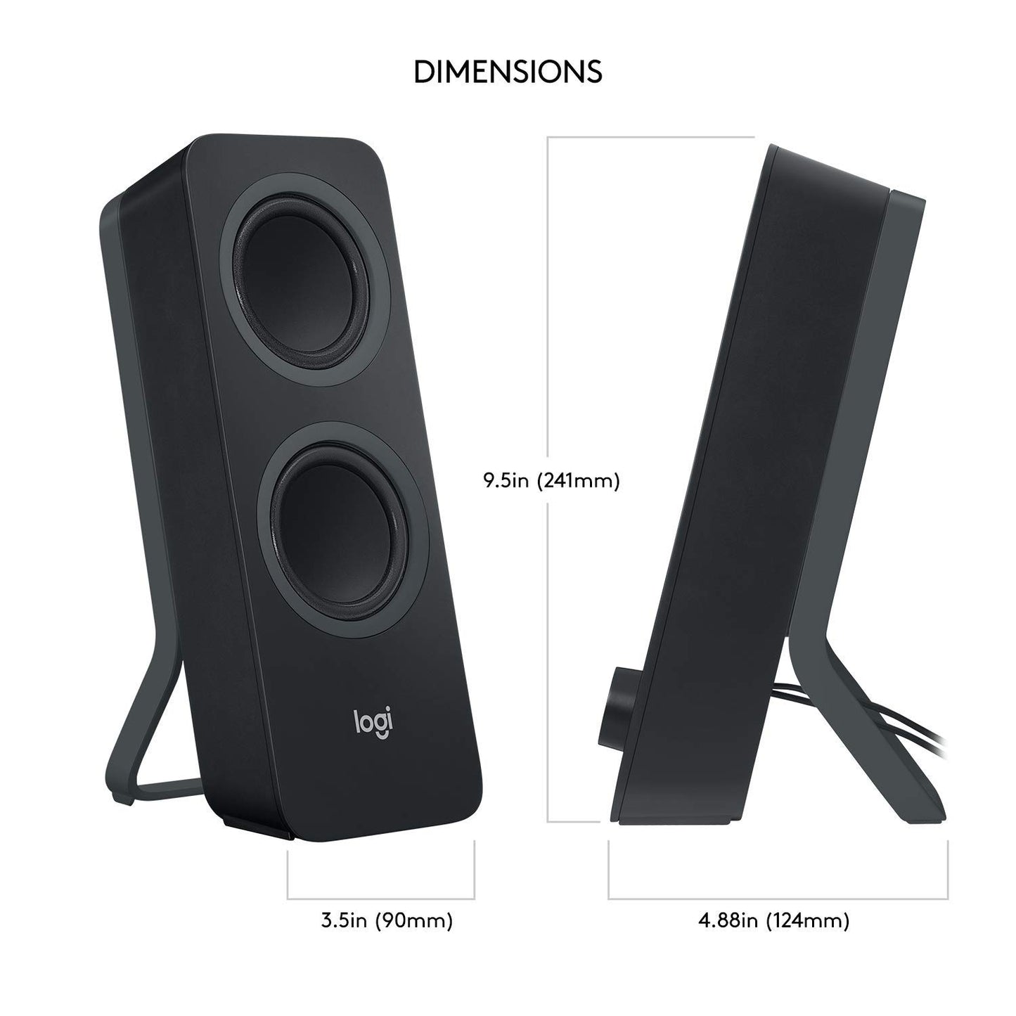 Logitech Z207 2.0 Stereo Computer Speakers with Bluetooth