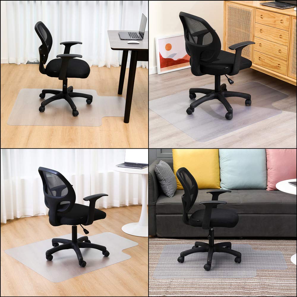 Premium Carpet Chair Mats for Home & Office - Heavy Duty Studed Polyurethane Rolling Chair Mat with Lip for Low Pile Carpet Floor Under Desks and Chairs(36"x48")