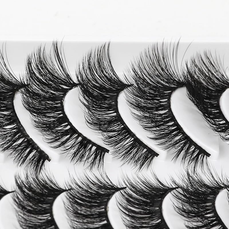 ICYM Glam Extensions 10 Pairs of False Eyelashes – Expertly Crafted for Stunning Eyes! Enhance Your Beauty with Precision-Cut Lashes, Professional Tweezer Application (Y609)