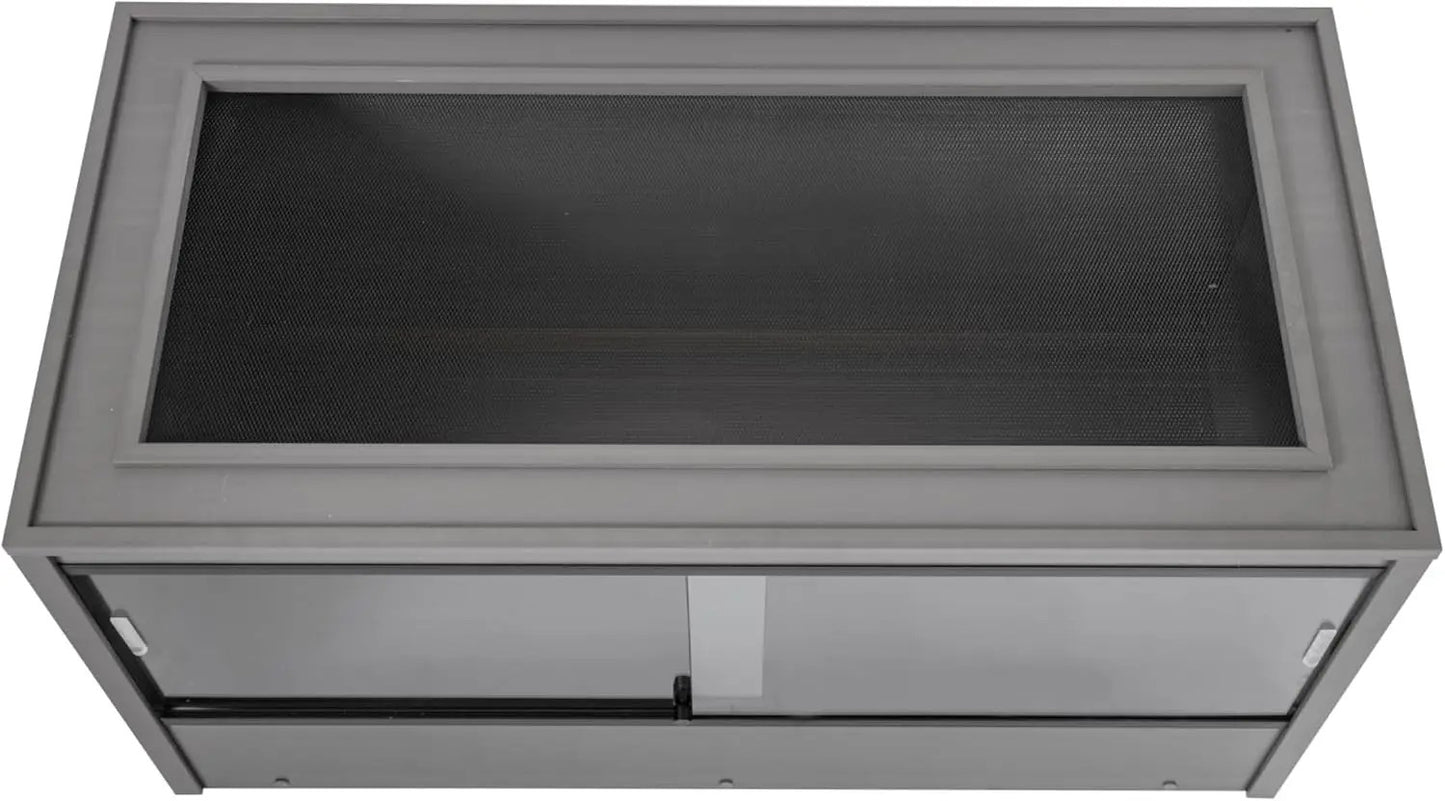 ECOFLEX 48" Large Mojave Reptile Habitat Enclosure Lounge in Grey Durability and Sustainability Easy Maintenance