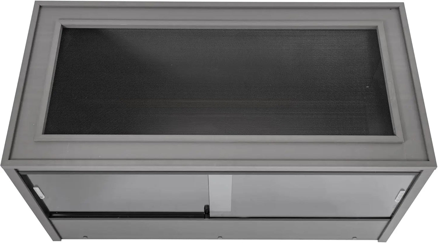 ECOFLEX 48" Large Mojave Reptile Habitat Enclosure Lounge in Grey Durability and Sustainability Easy Maintenance