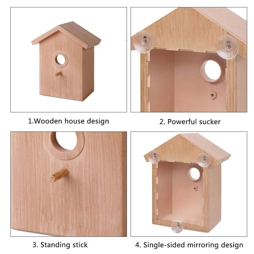 Pet Bird House Parakeet Nest Garden Tree Window Hanging Bird House Budgie Wood Breeding Box For Lovebirds Parrotlets Bird Nest