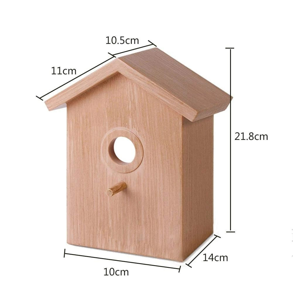 Pet Bird House Parakeet Nest Garden Tree Window Hanging Bird House Budgie Wood Breeding Box For Lovebirds Parrotlets Bird Nest