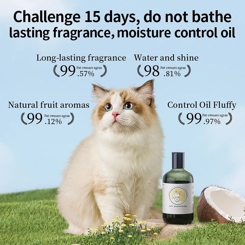 Pet Shampoo Dog Shower Gel 500ml Long-lasting Fragrance Body Wash Hair Softening Removing Mites Dirt Hair Softening Cat Shampoo