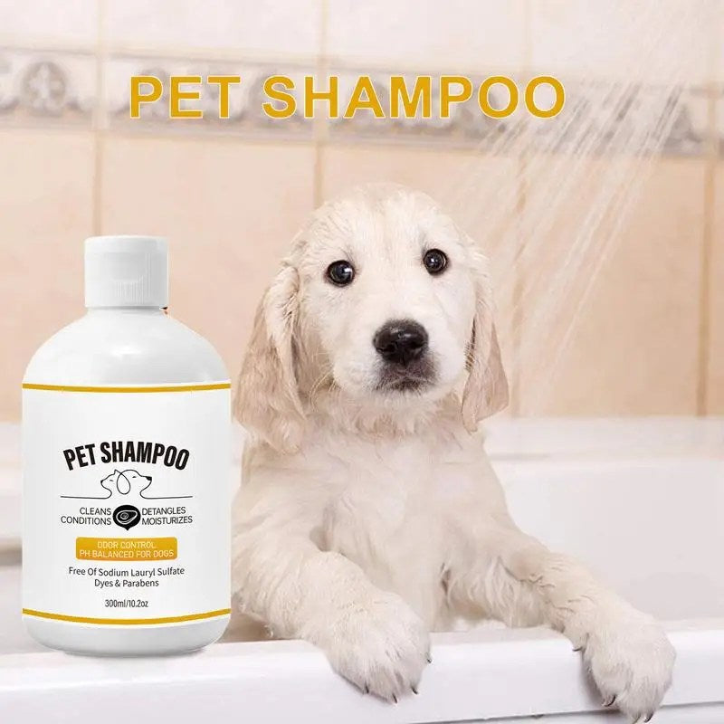 Sensitive Skin Dog Shampoo Moisturizing Pet Shampoo Odor Eliminating Cat Shampoo Pet Wash Natural Deodorizing Shampoo Shower Gel