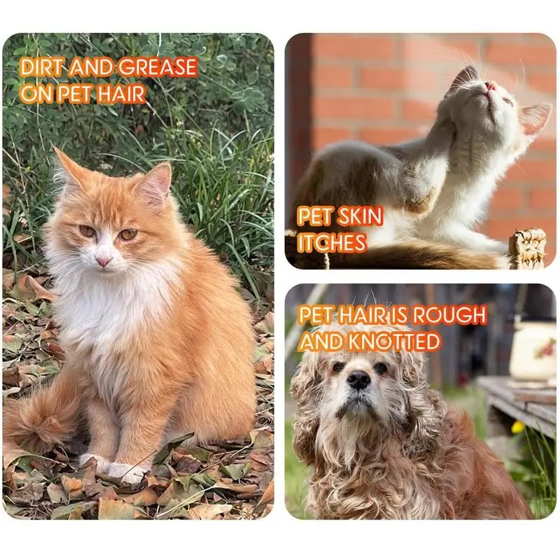 Sensitive Skin Dog Shampoo Moisturizing Pet Shampoo Odor Eliminating Cat Shampoo Pet Wash Natural Deodorizing Shampoo Shower Gel