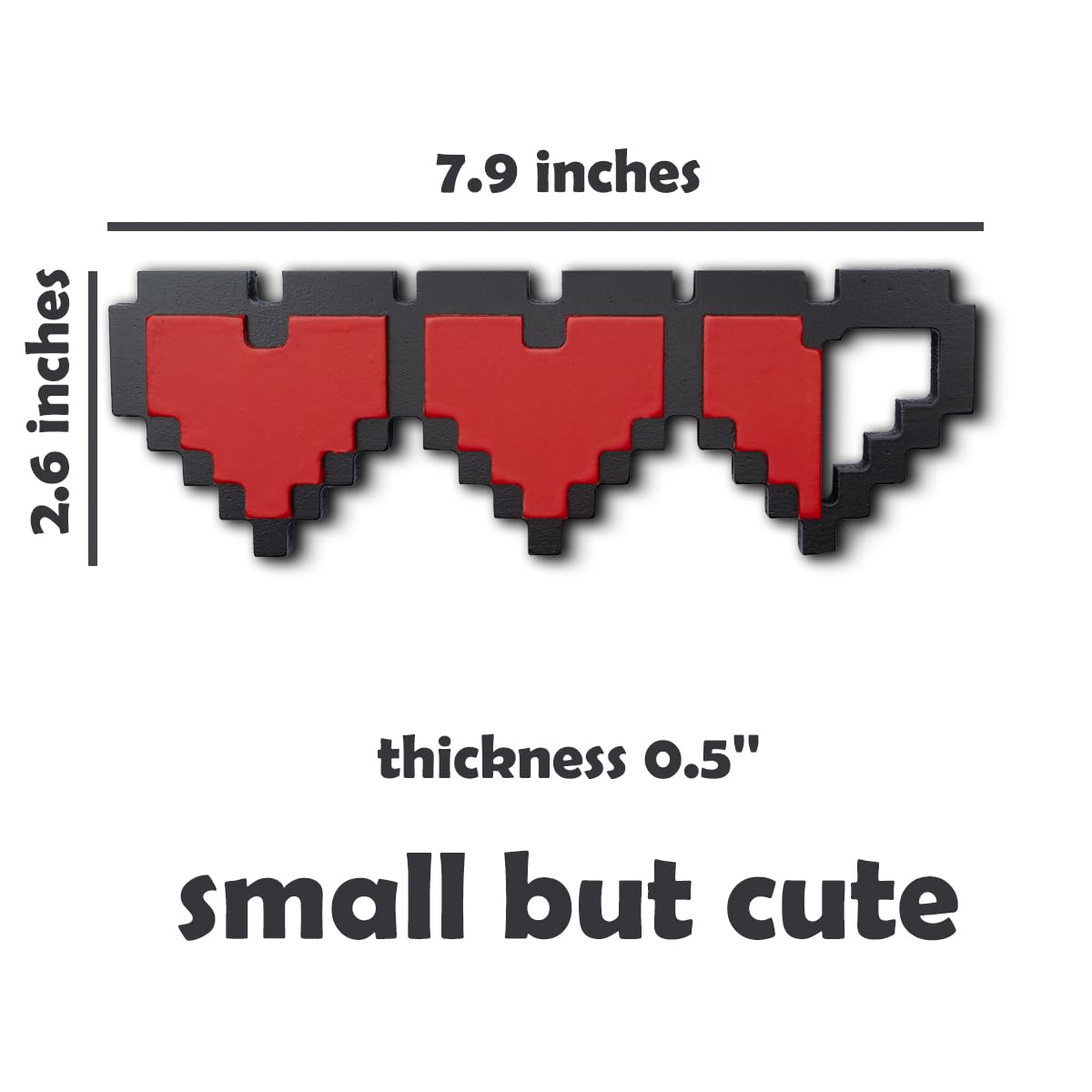 INSOVITA Gaming Logo Sign, Gaming Decor, Small Pixel Heart Container, Small Game Room Decor, Hanging Gaming Wall Decor, Great Gamer Gifts, Retro Gaming Stuff.