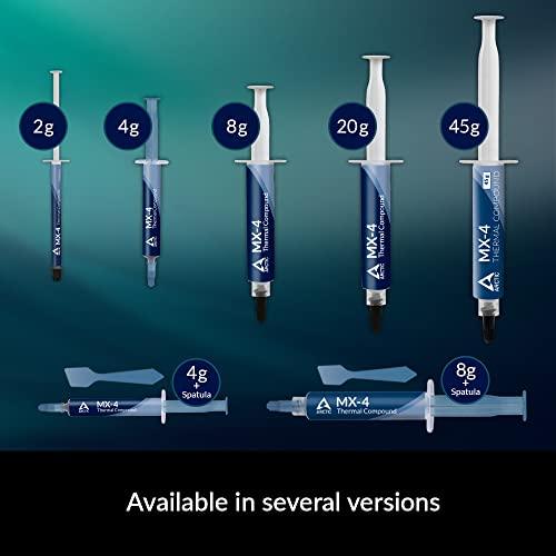 ARCTICARCTIC MX-4 (incl. Spatula, 4 g) - Premium Performance Thermal Paste for All Processors (CPU, GPU - PC, PS4, Xbox), Very high Thermal Conductivity, Long Durability, Safe Application, Non-Conductive - GEAR4EVER