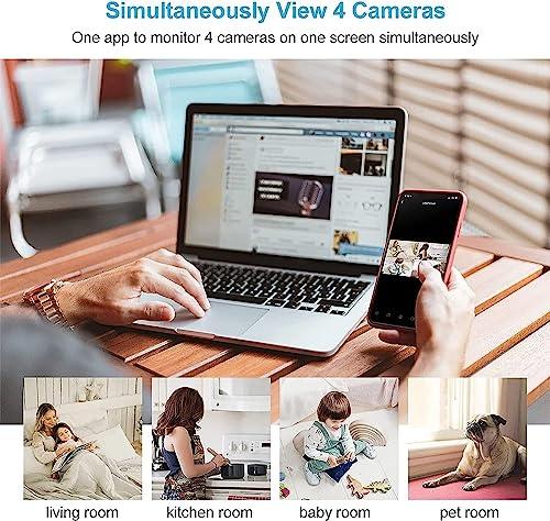 Indoor Camera, Cameras for Home Security with Night Vision, Pet Camera with Phone App, 1080P Indoor Security Camera, Motion Detection, 2-Way Audio, WiFi Camera Home Camera Compatible with Alexa - GEAR4EVER