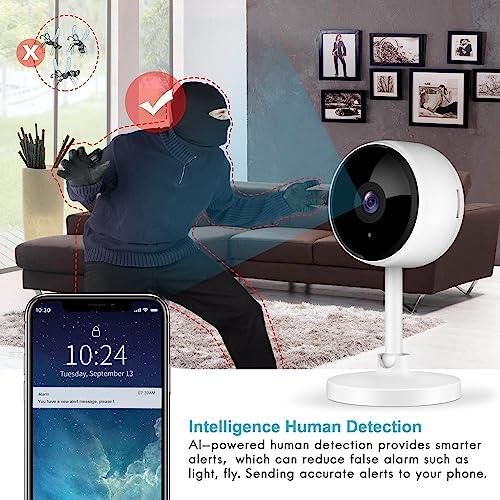 Indoor Camera, Cameras for Home Security with Night Vision, Pet Camera with Phone App, 1080P Indoor Security Camera, Motion Detection, 2-Way Audio, WiFi Camera Home Camera Compatible with Alexa - GEAR4EVER