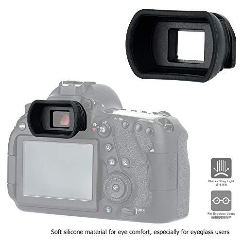 Kiwifotos Long Soft Viewfinder Eyecup Eyepiece for Canon EOS 90D 80D 70D 60D 77D 6D Mark II 5D Mark II Rebel T7 T6 T5 T100 T8i T7i T6s T6i T5i T4i T3i T2i T1i SL3 SL2 SL1 4000D 50D 40D 30D and More - GEAR4EVER