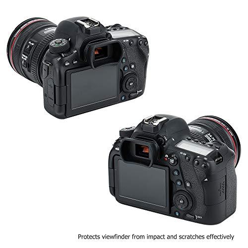 Kiwifotos Long Soft Viewfinder Eyecup Eyepiece for Canon EOS 90D 80D 70D 60D 77D 6D Mark II 5D Mark II Rebel T7 T6 T5 T100 T8i T7i T6s T6i T5i T4i T3i T2i T1i SL3 SL2 SL1 4000D 50D 40D 30D and More - GEAR4EVER