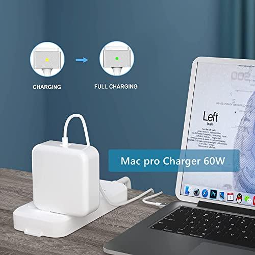 Mac Book Pro Charger Replacement for Mac Pro 13-Inch 2012-2016 Retina Display Ac 60W 2 T Connector Power Adapter, Laptop Charger Compatible with Mac Pro/Mac Air(Late 2012-2017) - GEAR4EVER