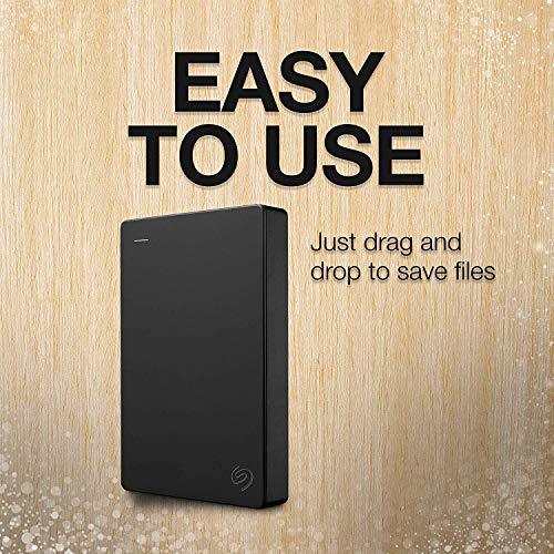 SeagateSeagate Portable 5TB External Hard Drive HDD – USB 3.0 for PC, Mac, PS4, & Xbox - 1-Year Rescue Service (STGX5000400), Black - GEAR4EVER