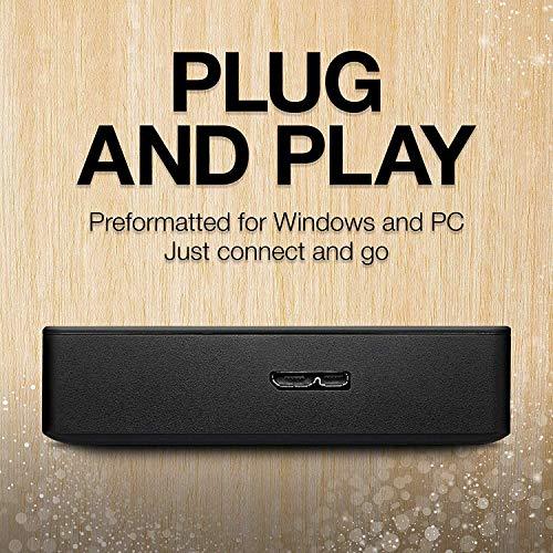 SeagateSeagate Portable 5TB External Hard Drive HDD – USB 3.0 for PC, Mac, PS4, & Xbox - 1-Year Rescue Service (STGX5000400), Black - GEAR4EVER