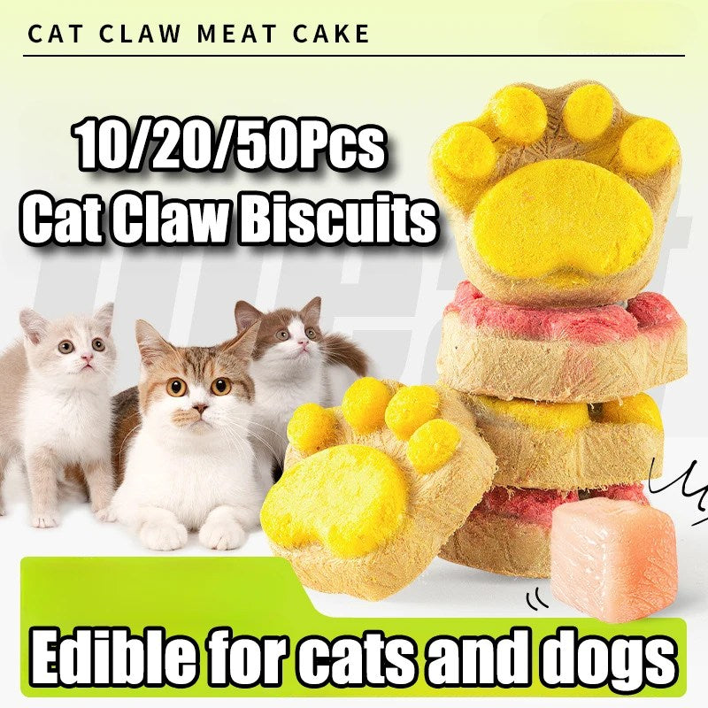 10/20/50Pcs Pet Nutritional Snacks for Cats Freeze-Dried Cat Claw Biscuits Dog Snacks Pet Training Reward Snacks for Cat Dogs