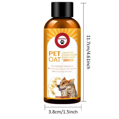 100ml Cats Shampoo Body Wash Dogs Conditioner 3 in 1 Bacteria Mites Deodorant Long Lasting Fragrance Pet Cleaning Products