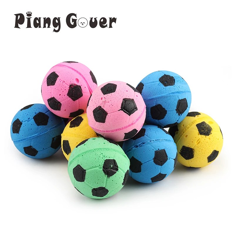 10pcs EVA Colorful Ball Cat Toy Pet Foam Football Toys Outdoor Play Soccer Pet Toys