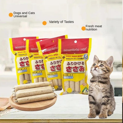 160g Pet Ham Sausage Cat Dog Universal Reward Snacks Chicken Tuna Flavored Sausage Interactive Training Pet Treats Pet Supplies