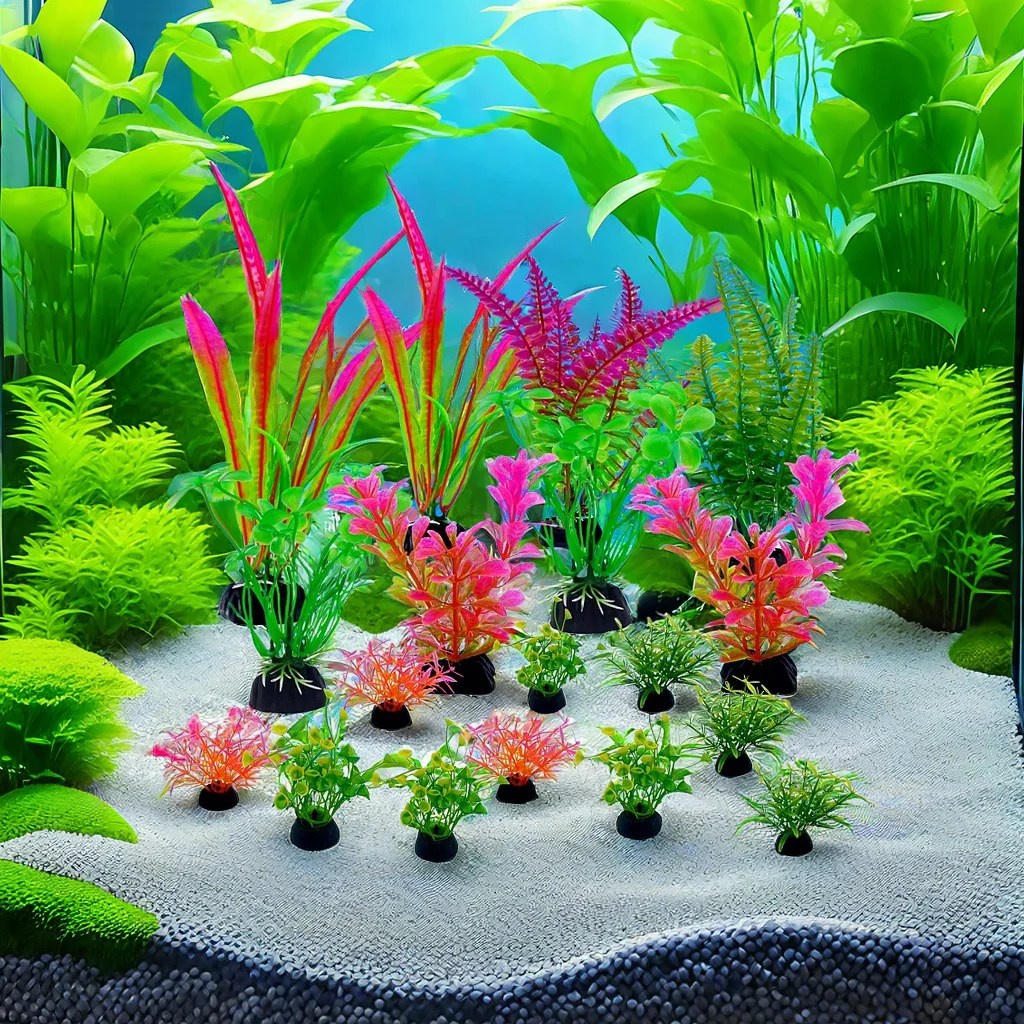 18PC Fish Tank Simulation Plant Aquarium Artificial Decor Plants Ornament Water Grass Fish Bowl Plastic Decoration