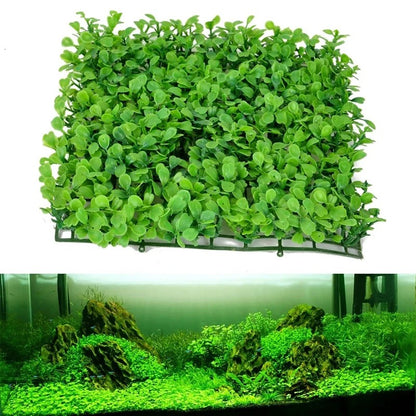 1PC Green Grass Plastic Fish Tank Ornament Plant Aquarium Lawn Landscape Decoration