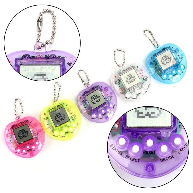 1Pcs Transparent Electronic Pets Tamagotchi 90S Nostalgic 49 Pets In One Virtual Cyber Digital Pet Toy Pixel Funny Gift Play Toy