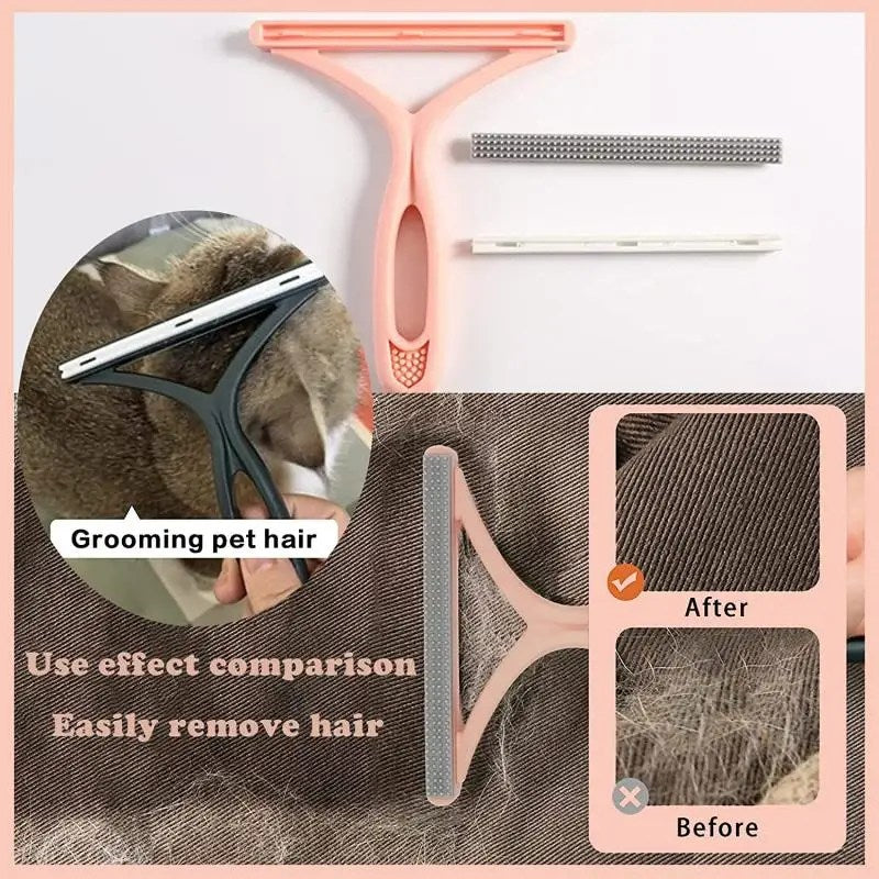 2/1PC Silicone Double Sided Pet Hair Remover Lint Remover Clean Tool Shaver Sweater Cleaner Fabric Shaver Scraper Clothes Carpet