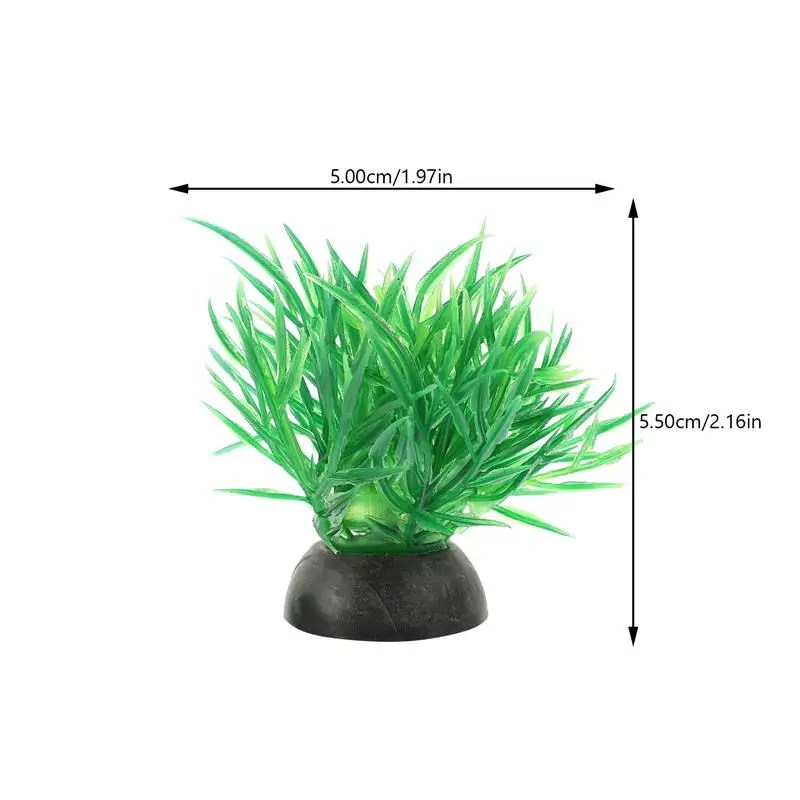 20Pcs Aquarium Fake Plants Aquarium Landscaping Plastic Plants Fish Tank Decoration Betta Water Grass 5.5x5x5cm