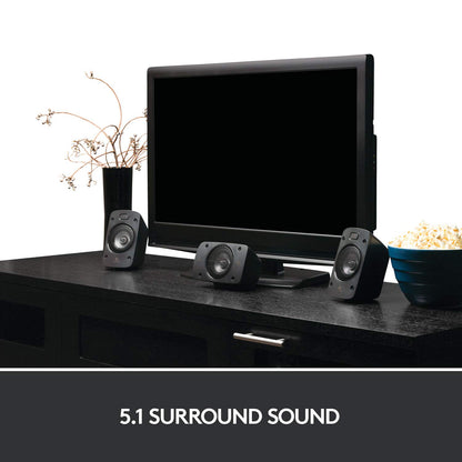 Logitech Z906 5.1 Surround Sound Speaker System - THX, Dolby Digital and DTS Digital Certified - Black