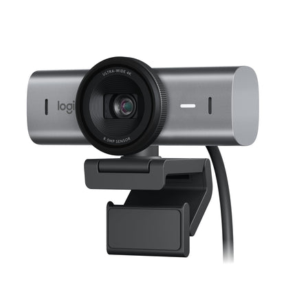 Logitech MX Brio Ultra HD 4K Streaming Webcam, 1080p at 60 FPS, USB-C, Webcam Cover, Works with Microsoft Teams, Zoom, Google Meet - Graphite - With Free Adobe Creative Cloud Subscription