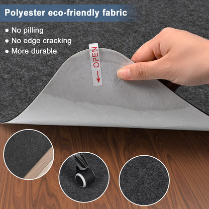 Office Chair Mat for Hardwood Floor, 55"x35" Computer Chair Mat, Desk Chair Mat, Large Anti-Slip Floor Protector for Home Office Black
