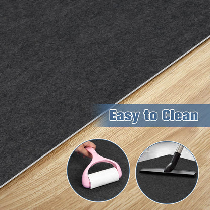 Office Chair Mat for Hardwood Floor, 55"x35" Computer Chair Mat, Desk Chair Mat, Large Anti-Slip Floor Protector for Home Office Black