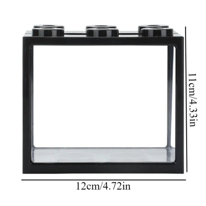 Aquarium Mini Fish Tank Mini Fish Bowls Thai Betta Tank Small Ornamental Fish Live Pet Stackable Aquariums
