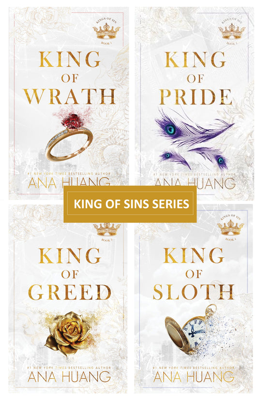 King of Sins Series by Ana Huang - 4 Book Collection (King of Wrath, King of Pride, King of Greed & King of Sloth)