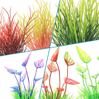 PVC Aquarium Decorative Simulation Artificial Leaves Plant Environmental Protection Materials Accessories