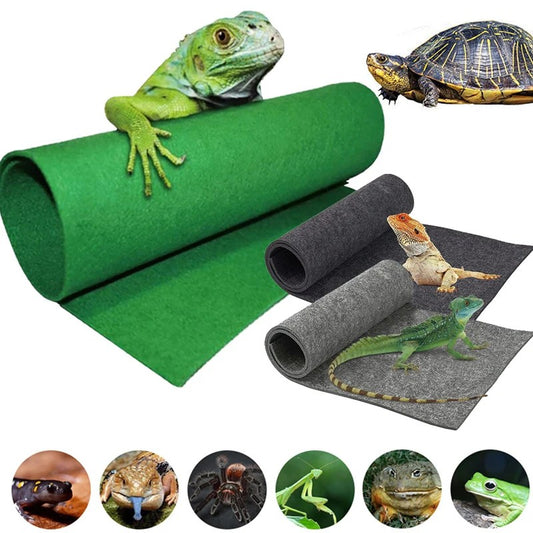 Reptile Carpet Pet Lizard Turtle Snake Horned Frog Bearded Dragon Fish Tank Soft Mat Liner Water-absorbing Moisturizing Carpet