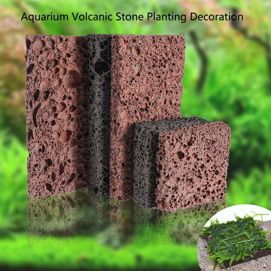 Volcanic Aquarium Decoration Fish Tank Plant Fixed Moss Water Grass Stone Slices Natural Volcanic Planting Slices Aquarium Decor