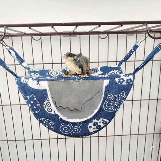 Warm Guinea Pig Hammock for Pets Play and Rest Small Animal Bed Cage for Chinchilla Parrot Sugar Glider Ferrets Hamster Sleeping