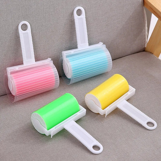 Washable Clothes Hair Sticky Roller Reusable Portable Home Clean Pet Hair Remover Sticky Roller Carpet Bed Sofa Dust Collector