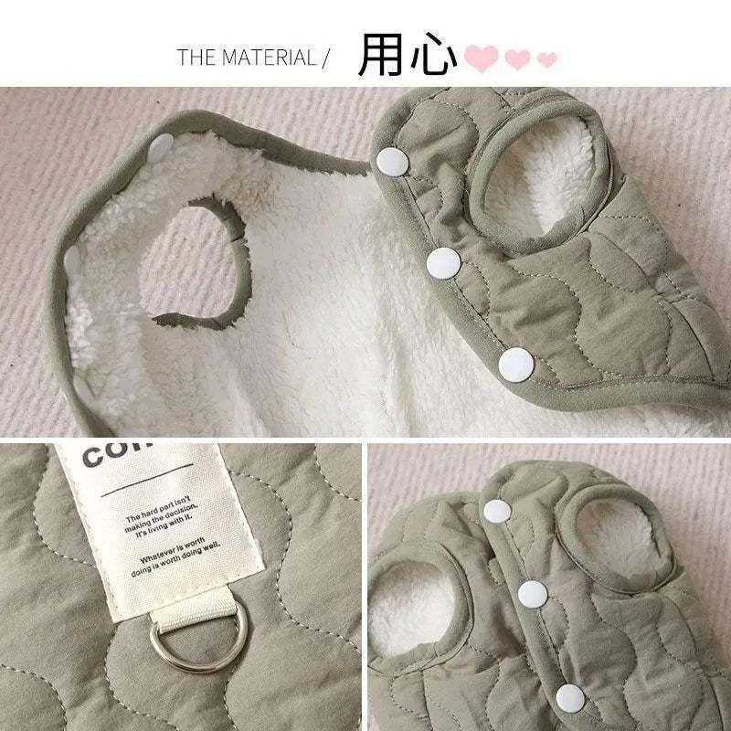 Winter Warm Dog Vest Coat Jacket with D-ring for Small Medium Dogs Puppy Vest Clothes Cotton Pet Jacket Dog Costume 골든리트리버