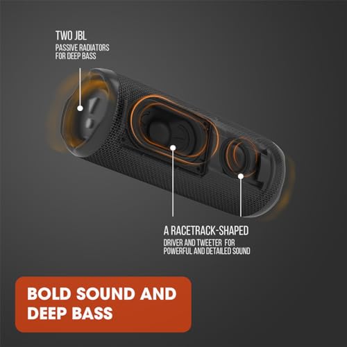 JBL Flip 6 - Portable Bluetooth Speaker, powerful sound and deep bass, IPX7 waterproof, 12 hours of playtime, JBL PartyBoost for multiple speaker pairing for home, outdoor and travel (Black)