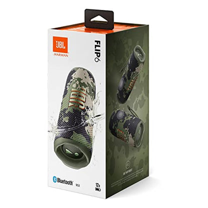 JBL Flip 6-Portable Bluetooth Speaker,Powerful Sound and deep bass, IPX7 Waterproof,12 Hours of Playtime,PartyBoost for Multiple Speaker Pairing for Home,Outdoor and Travel (Squad),Camouflage