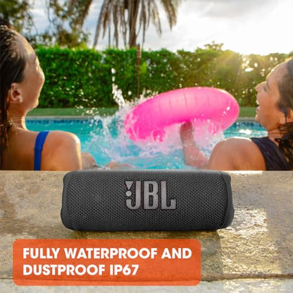 JBL Flip 6 - Portable Bluetooth Speaker, powerful sound and deep bass, IPX7 waterproof, 12 hours of playtime, JBL PartyBoost for multiple speaker pairing for home, outdoor and travel (Black)