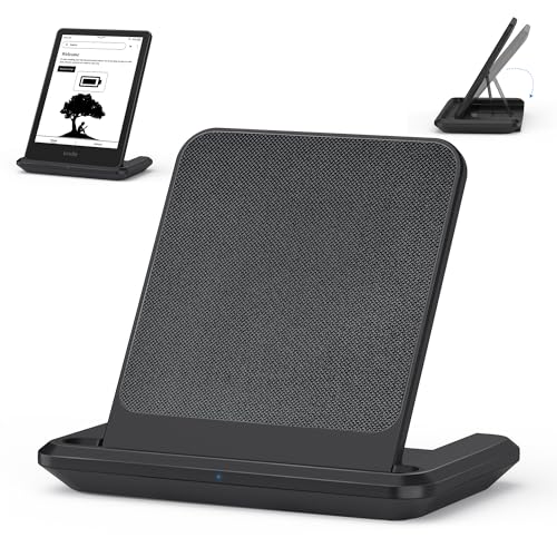 VIOK Wireless Charger Compatible with Kindle Paperwhite Signature Edition Only, Foldable Wireless Charging Station Dock for Wireless KindIe (Not for Other KindIes)