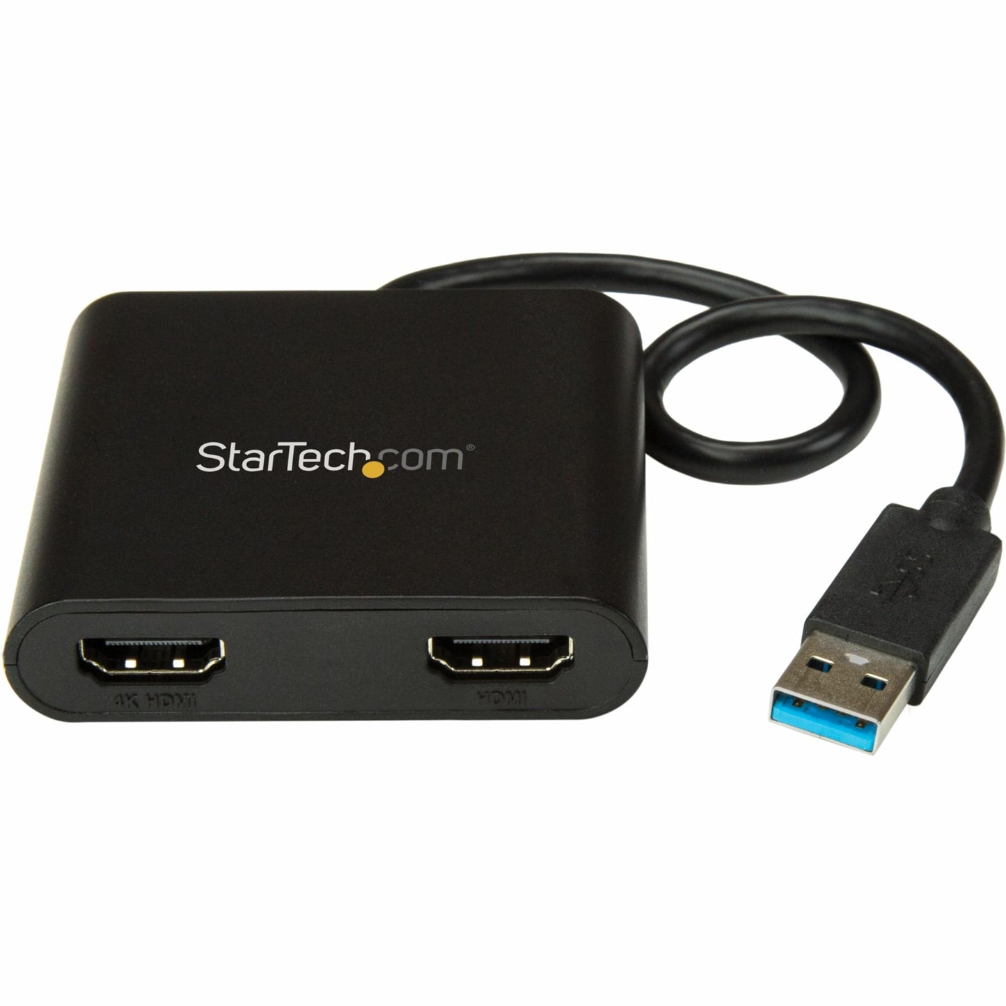 StarTech.com USB 3.0 to Dual HDMI Adapter - 1x 4K 30Hz & 1x 1080p - External Video & Graphics Card - USB Type-A to HDMI Dual Monitor Display Adapter - Supports Windows Only - Black (USB32HD2)