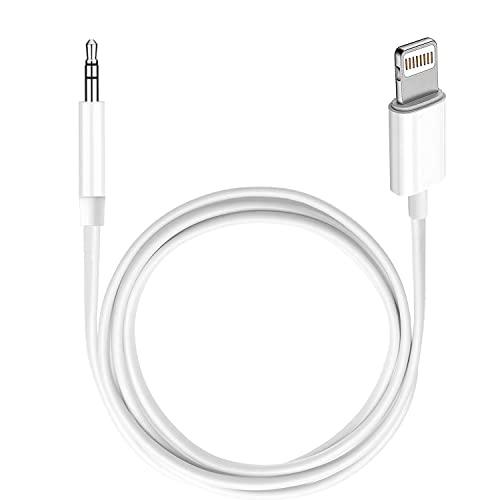 Seulliya(Apple MFi Certified) iPhone AUX Cord for iPhone,Lightning to 1/8 Inch Audio Cable,3.3ft, Headphone Jack Adapter Male Aux Stereo Audio Cable Compatible for iPhone 14/13/12/11/XR/X/8/7 (White) - GEAR4EVER