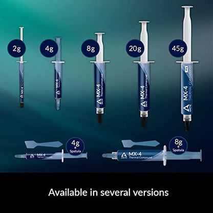ARCTICARCTIC MX-4 (incl. Spatula, 4 g) - Premium Performance Thermal Paste for All Processors (CPU, GPU - PC, PS4, Xbox), Very high Thermal Conductivity, Long Durability, Safe Application, Non-Conductive - GEAR4EVER