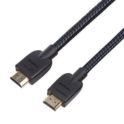 Amazon Basics HDMI Cable, 18Gbps High-Speed, 4K@60Hz, 2160p, Nylon-Braided Cord, Ethernet Ready, 3 Foot, Nylon - GEAR4EVER
