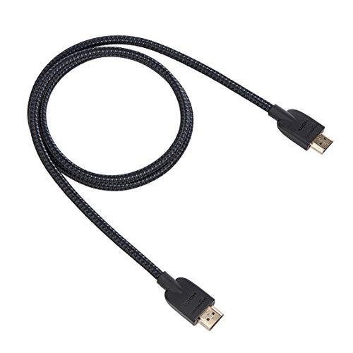 Amazon Basics HDMI Cable, 18Gbps High-Speed, 4K@60Hz, 2160p, Nylon-Braided Cord, Ethernet Ready, 3 Foot, Nylon - GEAR4EVER